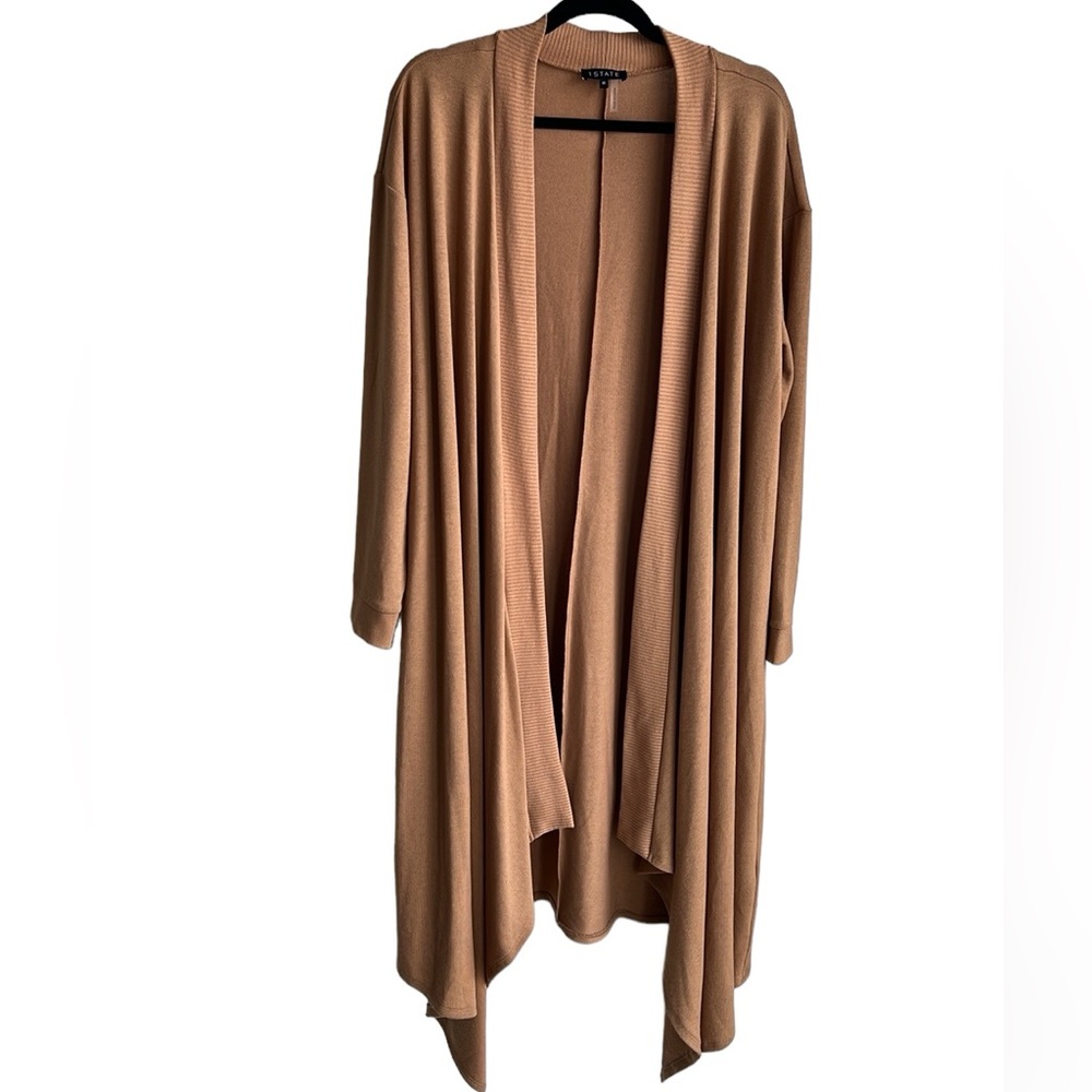 1.STATE Long Sleeve Drape Front Maxi Cardigan - Picture 3 of 12